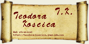 Teodora Koščica vizit kartica